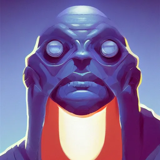 Image similar to face icon stylized minimalist the thing from another world 1 9 5 1, loftis, cory behance hd by jesper ejsing, by rhads, makoto shinkai and lois van baarle, ilya kuvshinov, rossdraws global illumination