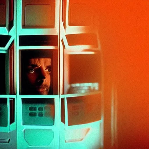 Prompt: a movie still of “2001: A Space Odyssey” in the style of Wes Anderson