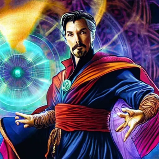 Prompt: doctor strange wearing female clothes