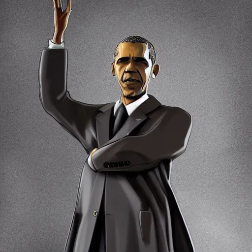 Prompt: barak obama in a trench coat, highly detailed, photorealistic, lifelike, photography