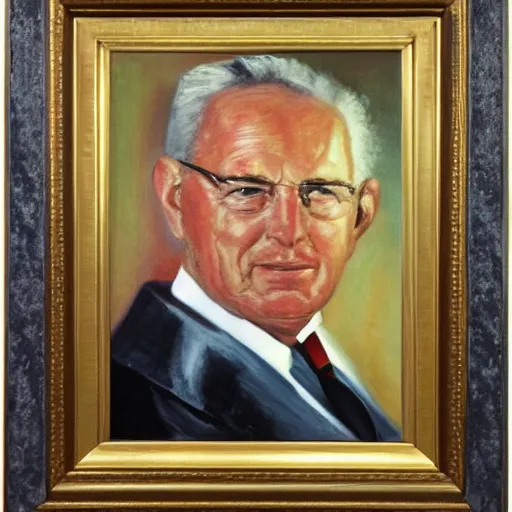 Image similar to Official Portrait of United States President Conrad Stetson, 1964, Oil on Canvas