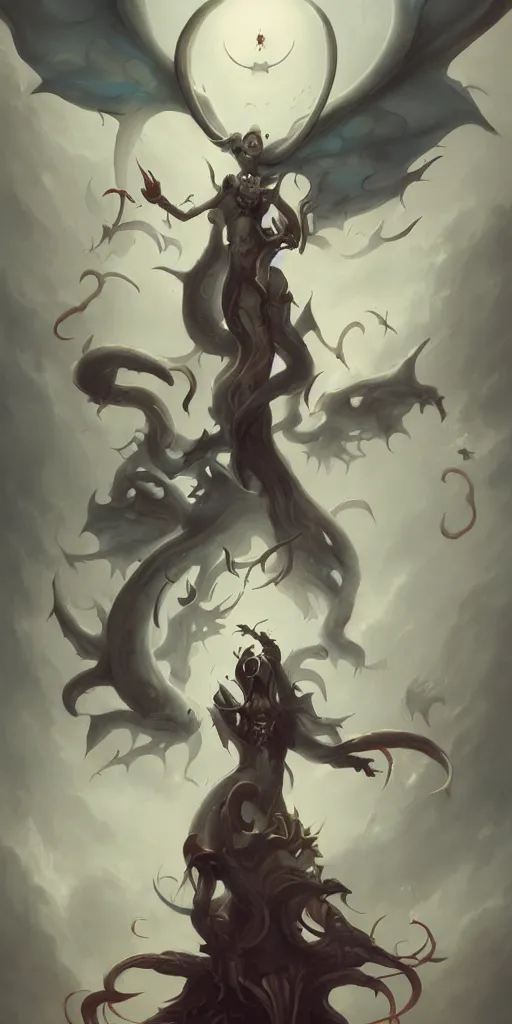 Image similar to Demon of Pandemonium by Peter Mohrbacher