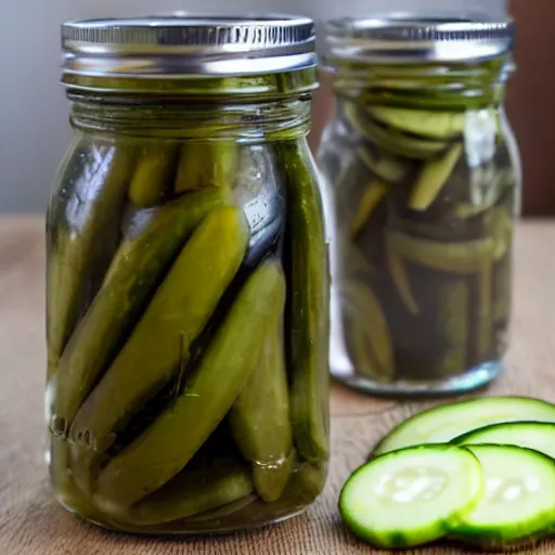 Prompt: jar of pickles