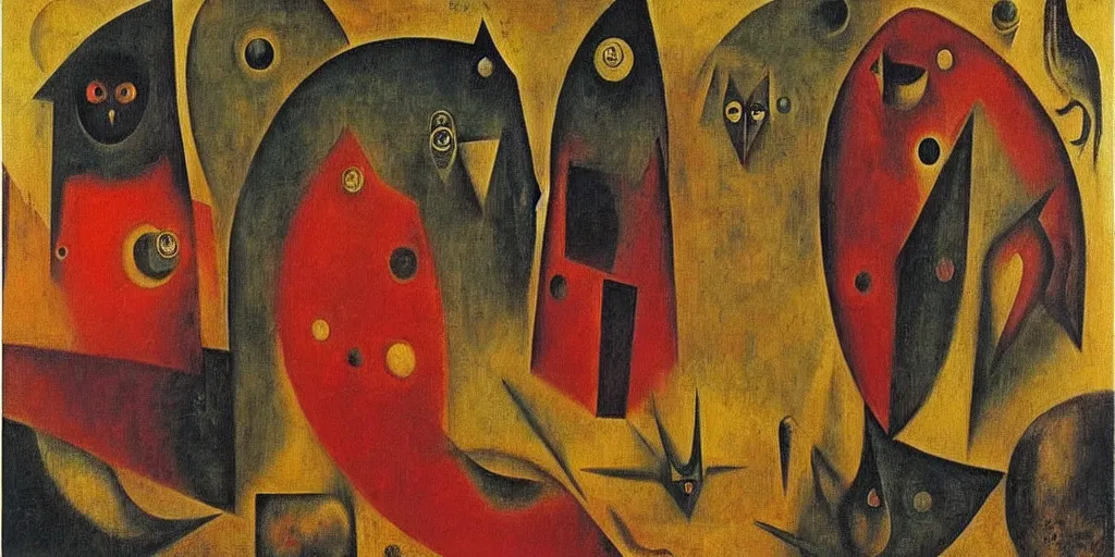 Prompt: disease decimating a global population, animals ruling the world, abstract oil painting by leonora carrington, by max ernst
