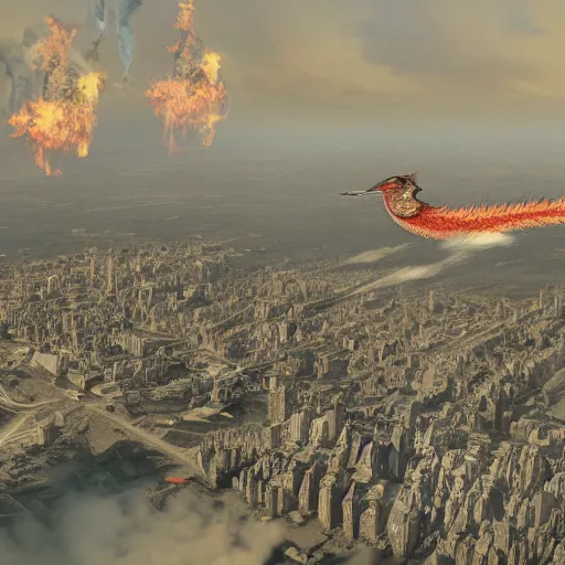 Prompt: photo of Dragon invasion of Moscow, ultra realistic, 8k,