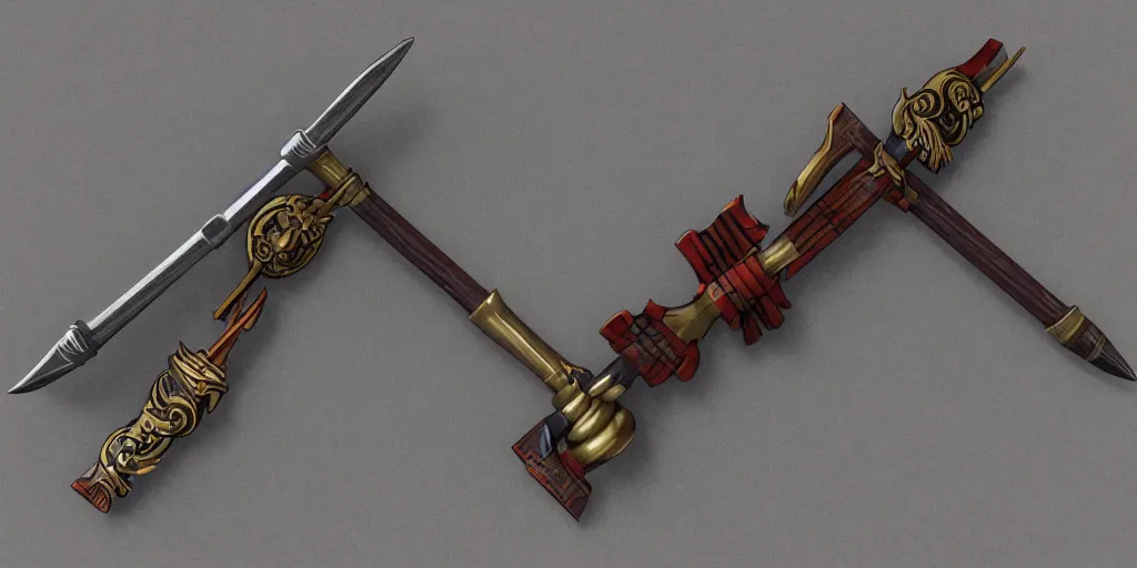 Image similar to art deco medieval weapon