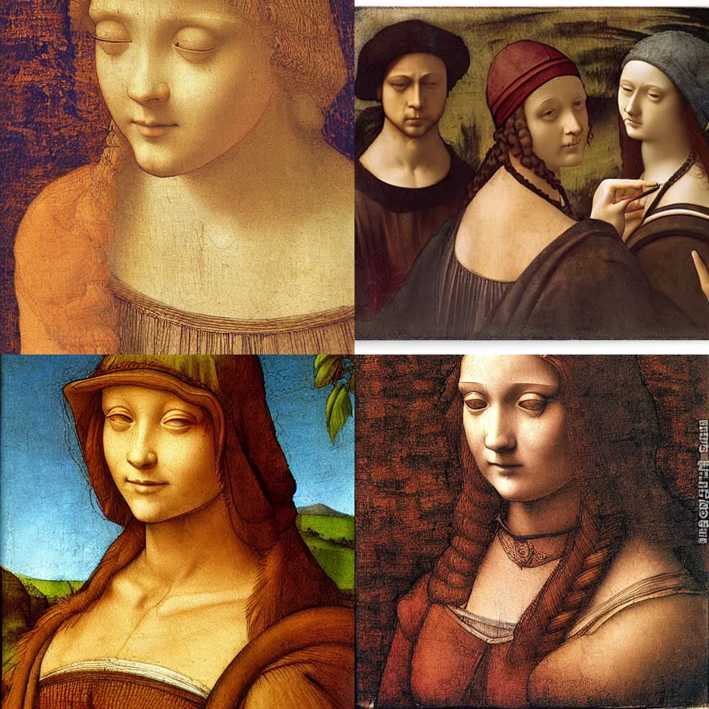 Prompt: Youth, painting, Leonardo da Vinci