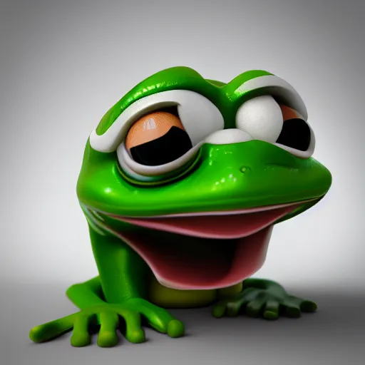 Image similar to hyperrealistic profile picture, 3d render of pepe the frog, octane render, trending on artstation