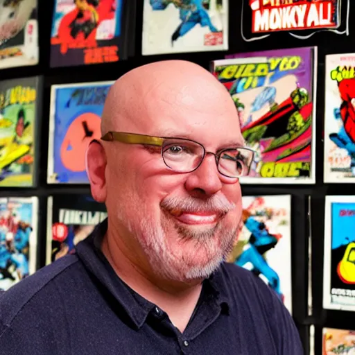 Prompt: portrait of comic book artist Mike S Miller