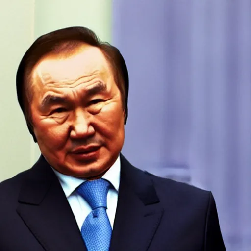 Image similar to Nursultan Nazarbayev in style of a GTA poster