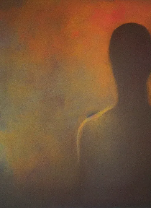Image similar to oil painting, dreams and other ghosts, 35mm, f/1.4, Golden Hour light, photo shot my Sheldon Cooper,