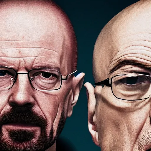 Image similar to andrew tate and walter white, basic photo, realistic, intricate, 8 k.