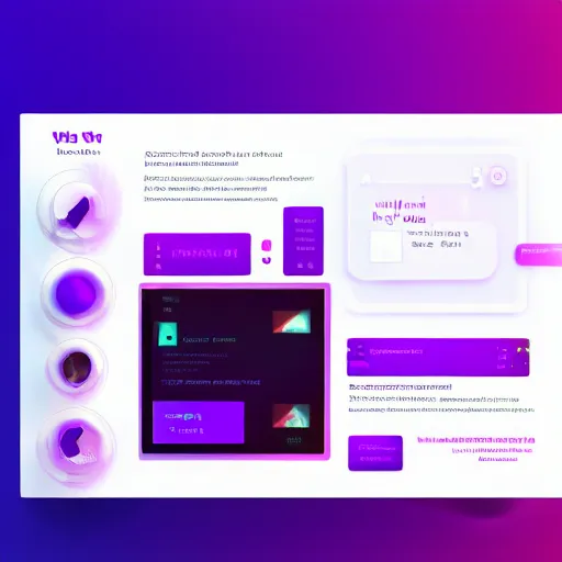 Image similar to ui design of a website, retrowave design, violet color scheme, figma, 4 k