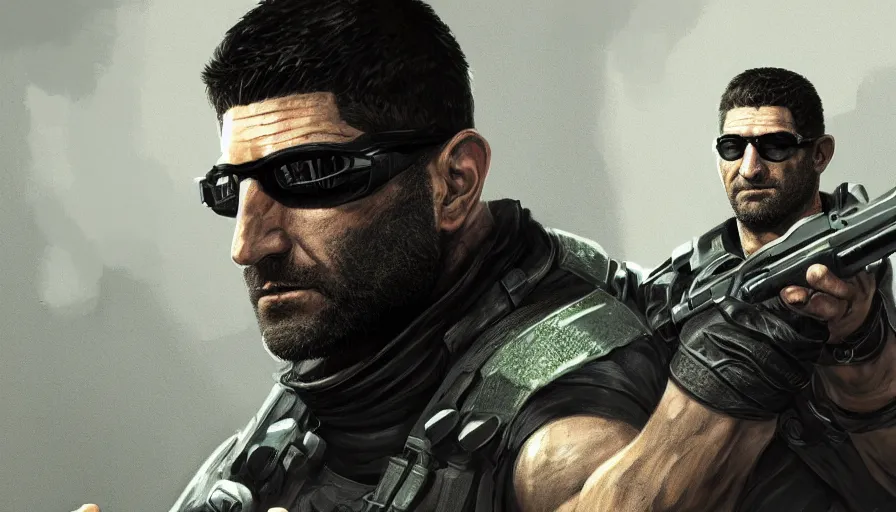 Prompt: jon bernthal is sam fisher from splinter cell, hyperdetailed, artstation, cgsociety, 8 k