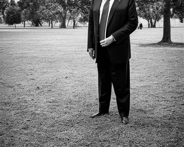 Image similar to award winning 5 5 mm portrait photo of trump as songok ssj 2, in a park by stefan kostic.