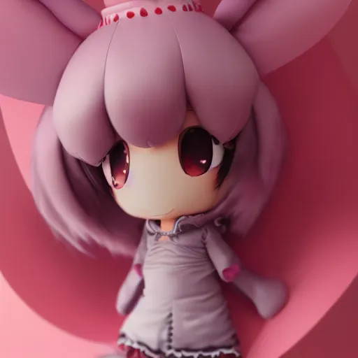 Prompt: cute fumo plush of a girl with a big heart, monsterblob anime girl, asymmetric beauty, bokeh, vray