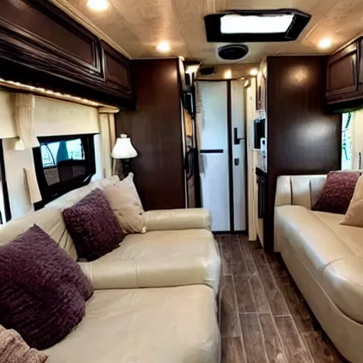 Image similar to a view of the interior of an expensive rv