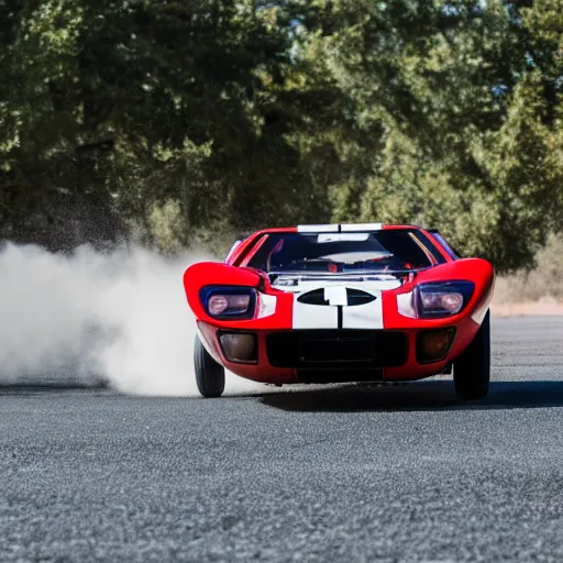 Prompt: a 1 9 6 6 ford gt 4 0 mixed with a trophy truck, professional photography, wide - angle