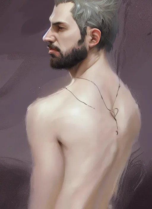 Image similar to character concept portrait of an attractive young seductive Spanish wizard with pale grey skin enchanting a seduction spell, a floating iridescent spell book in the center, intricate, elegant, digital painting, concept art, smooth, sharp focus, illustration, from Metal Gear, by Ruan Jia and Mandy Jurgens and William-Adolphe Bouguereau, Artgerm