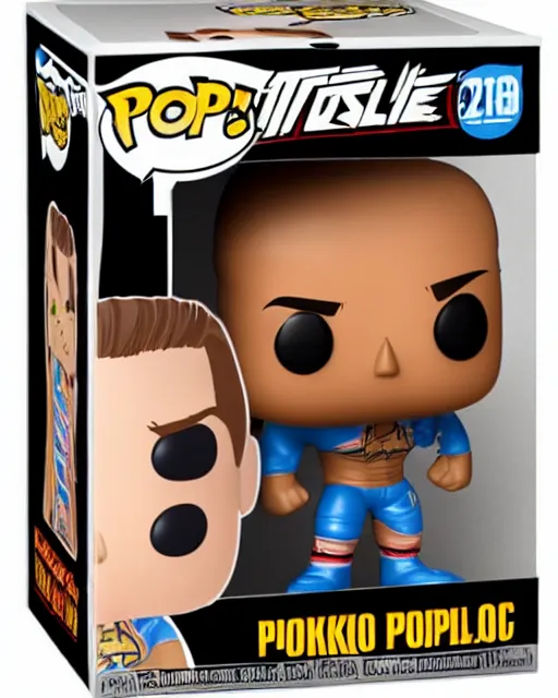 Image similar to A wrestler Funko Pop. Photographic, photography