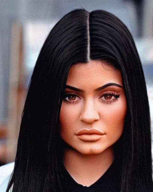 Image similar to still photo of kylie jenner in terminator 2