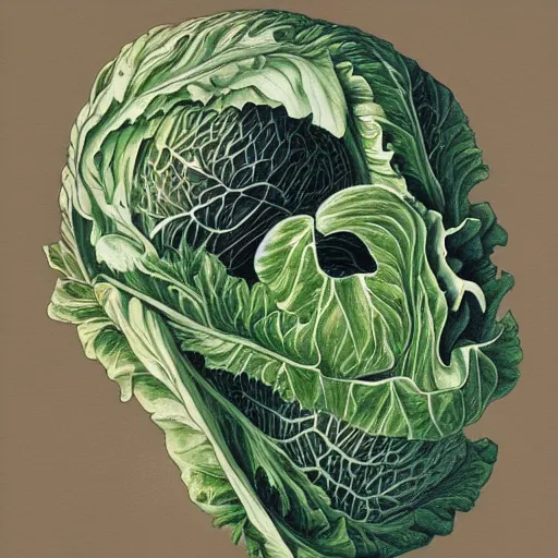 Prompt: the anatomy of a head of lettuce, an ultrafine detailed painting by james jean, behance contest winner, vanitas, angular, altermodern