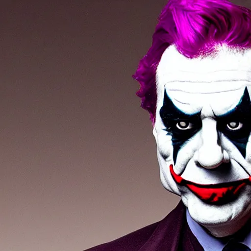 Image similar to [portrait of Patrick Balkany as the Joker]