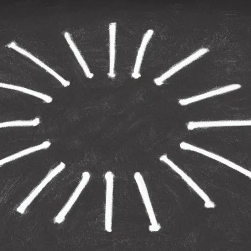 Prompt: Albert Einstein drawing circle in front of blackboard