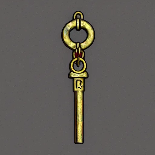 Image similar to metal key for the doors, rpg game inventory item, stylized, perspective view, ArtStation concept