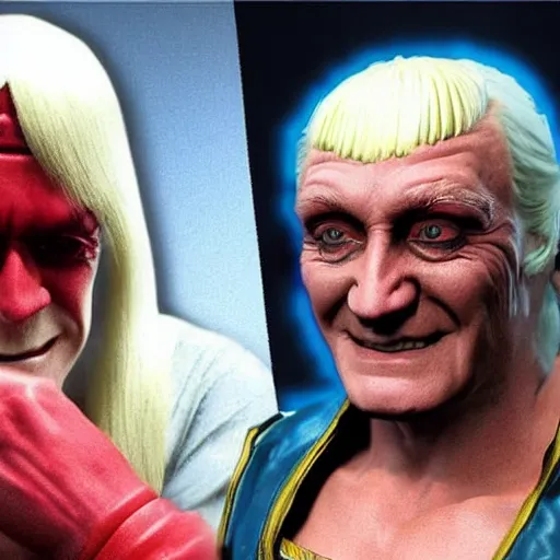 Prompt: jimmy savile as mortal kombat 1 1 game character goro, unreal engine, goro, realistic,