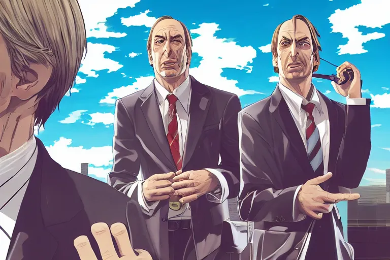 Image similar to better call saul illustration by shigenori soejima