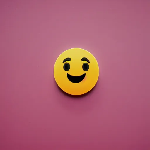 Prompt: smiling emoji, minimalistic, 4k, light pink background,