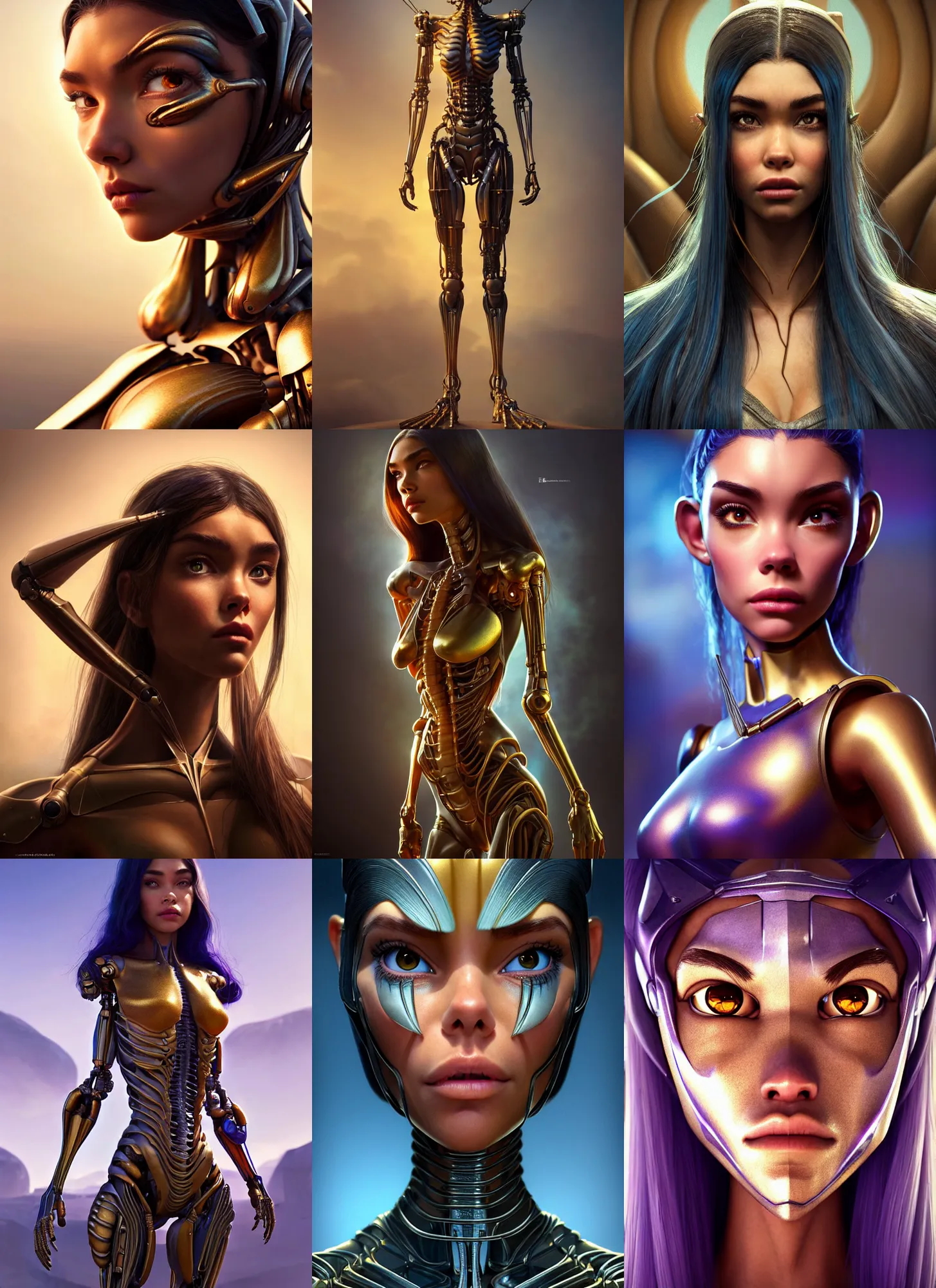 Prompt: madison beer : : polished weta cyborg : : disney pixar movie still photo : : hi - fructose, sci fi decadent highly - detailed digital painting, golden ratio, octane render, artstation, smooth, sharp focus, by tim burton, artgerm, mucha, loish, wlop : :