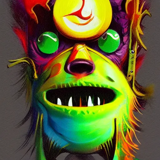 Prompt: a monster made out of tennis balls, tennis racket, colorful, digital art, fantasy, magic, trending on artstation, ultra detailed, professional illustration by Basil Gogos