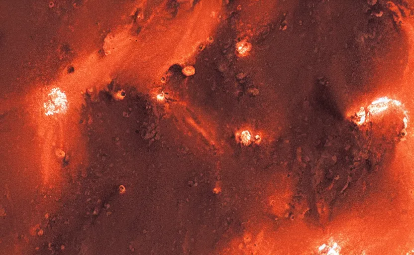 Image similar to mars frozen in flames