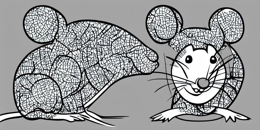 Prompt: a mouse, high resolution vector art drawing, clip-art, trending on artstation