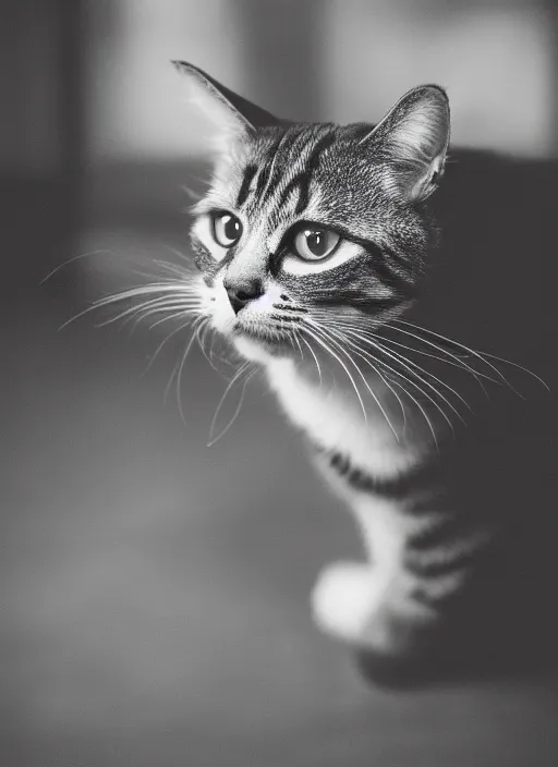 Image similar to photograph of a cat, 85mm f1.8