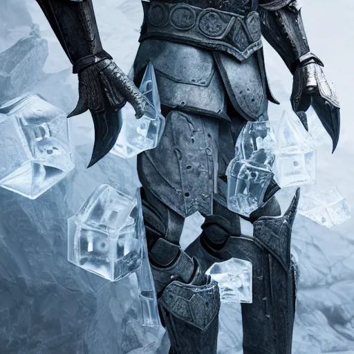 Prompt: hyperrealistic dslr film still of skyrim armor made of real ice cubes, stunning 8 k octane comprehensive 3 d render, inspired by istvan sandorfi & greg rutkowski & unreal engine, perfect symmetry, dim volumetric cinematic lighting, extremely hyper - detailed, extremely lifelike attributes & lifelike texture, intricate, masterpiece, artstation, stunning