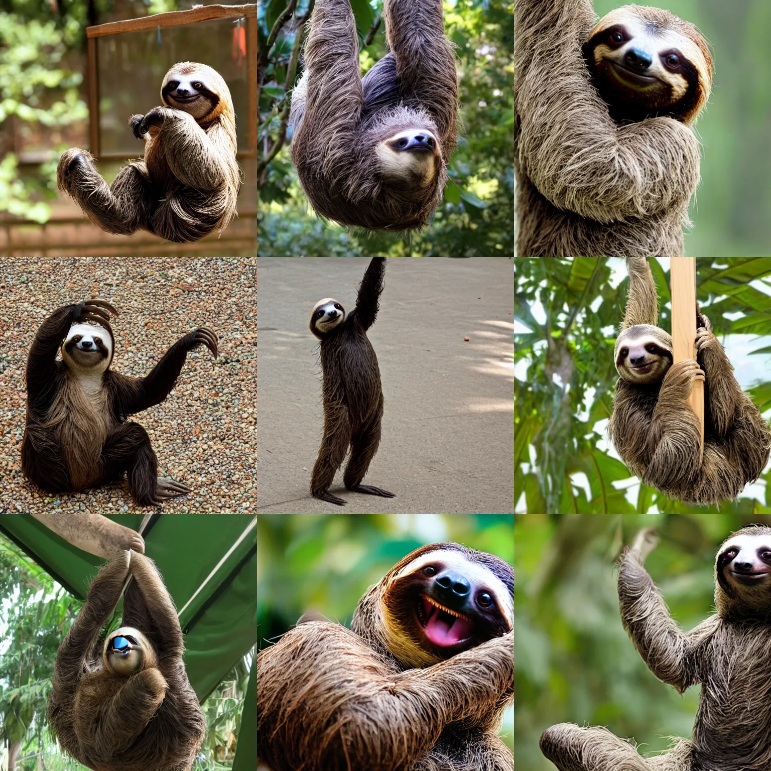 Prompt: a sloth dancing with joy