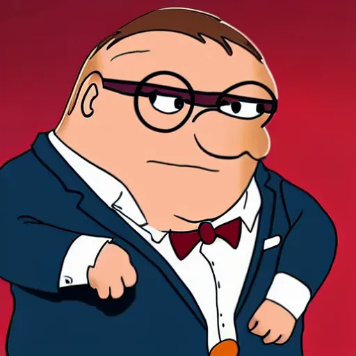 Image similar to realistic appearance of Peter Griffin as a real human, photopgraphy