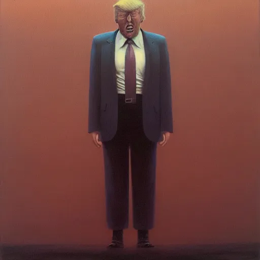 Image similar to donald trump, by zdzisław beksinski and junji ito, 8 k