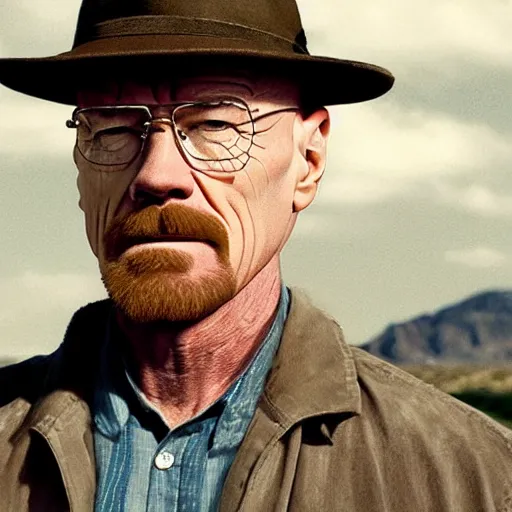 Image similar to Live Action Still of Walter White without a beard or facial hair, with no facial hair, with no beard, in Breaking Bad, real life, hyperrealistic, ultra realistic, realistic, highly detailed, detailed, very detailed, cool, ultra detailed, very realistic, trending on artstation, epic, HD quality, 8k resolution, body and headshot, film still, real, detailed face, very detailed face, real life