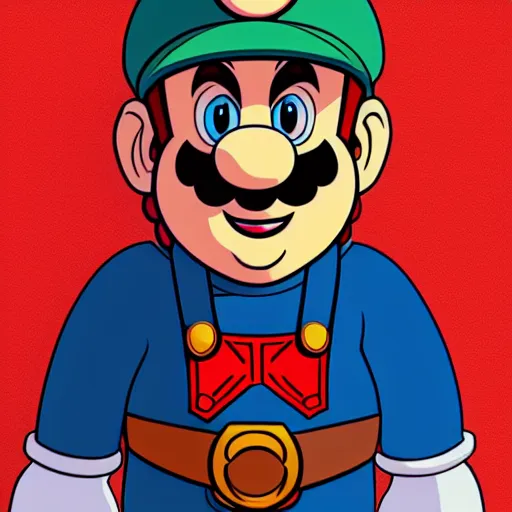 Image similar to Portrait of Super Mario by Kilian Eng