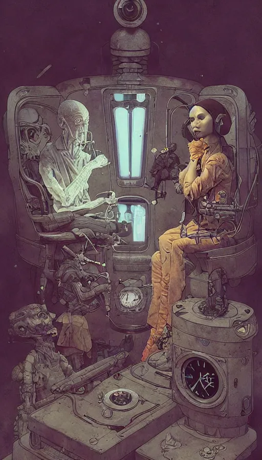 Image similar to single - use time - travel simulation capsule by chiara bautista, beksinski and norman rockwell and greg rutkowski weta studio, and lucasfilm