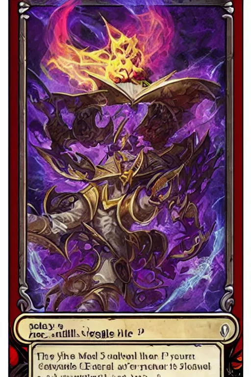 Image similar to spell card, hell song, magic the gathering card, slay the spire card