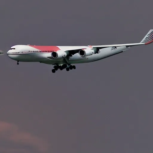 Prompt: Taylor swift flying the biggest plane in the world