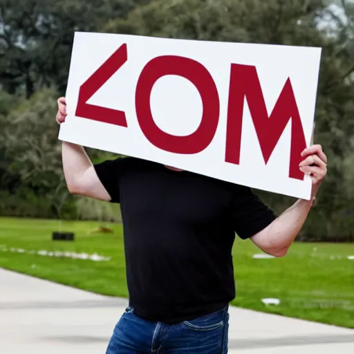 Image similar to a medium shot photograph of elon musk holding a sign with the word soon on it, 4k, ultra HD