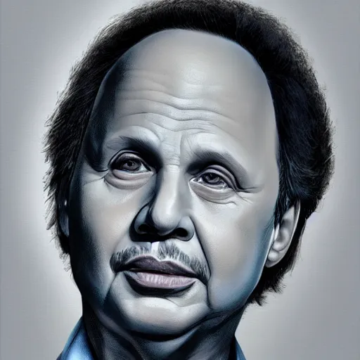 Image similar to billy crystal, portrait, in the style of alex ross, 2 d, 4 k, unreal, intricate, digital painting, highly detailed, artstation, sharp focus, illustration,