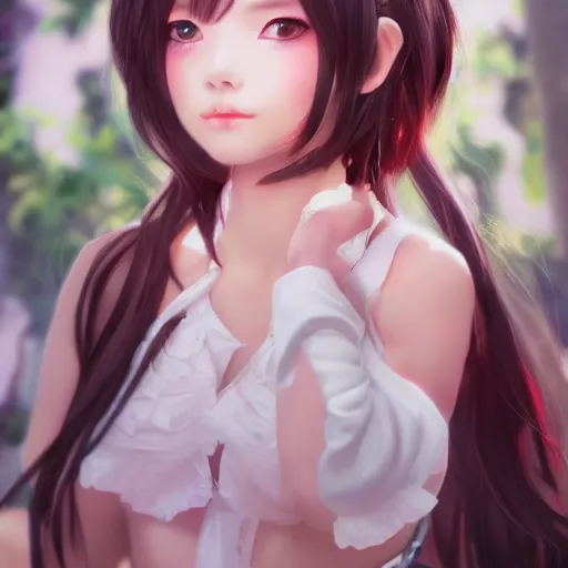 Prompt: realistic beautiful gorgeous natural cute real cosplay Yae Miko from Genshin Impact art drawn full HD 4K highest quality in artstyle by professional artists WLOP, Taejune Kim Artstation