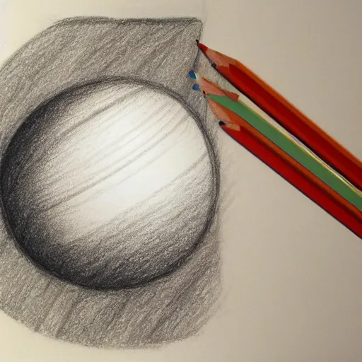 Prompt: drawing of jupiter in a book, pencil, simple, design